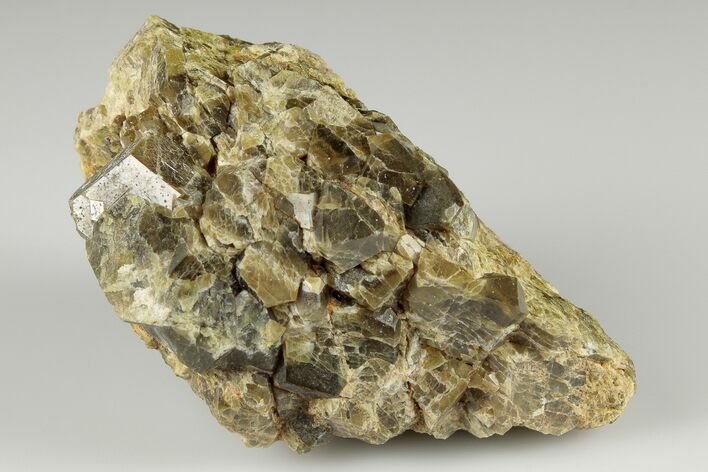 Olive Topazolite Garnet Cluster - Quartzite Mountain, Arizona #188280